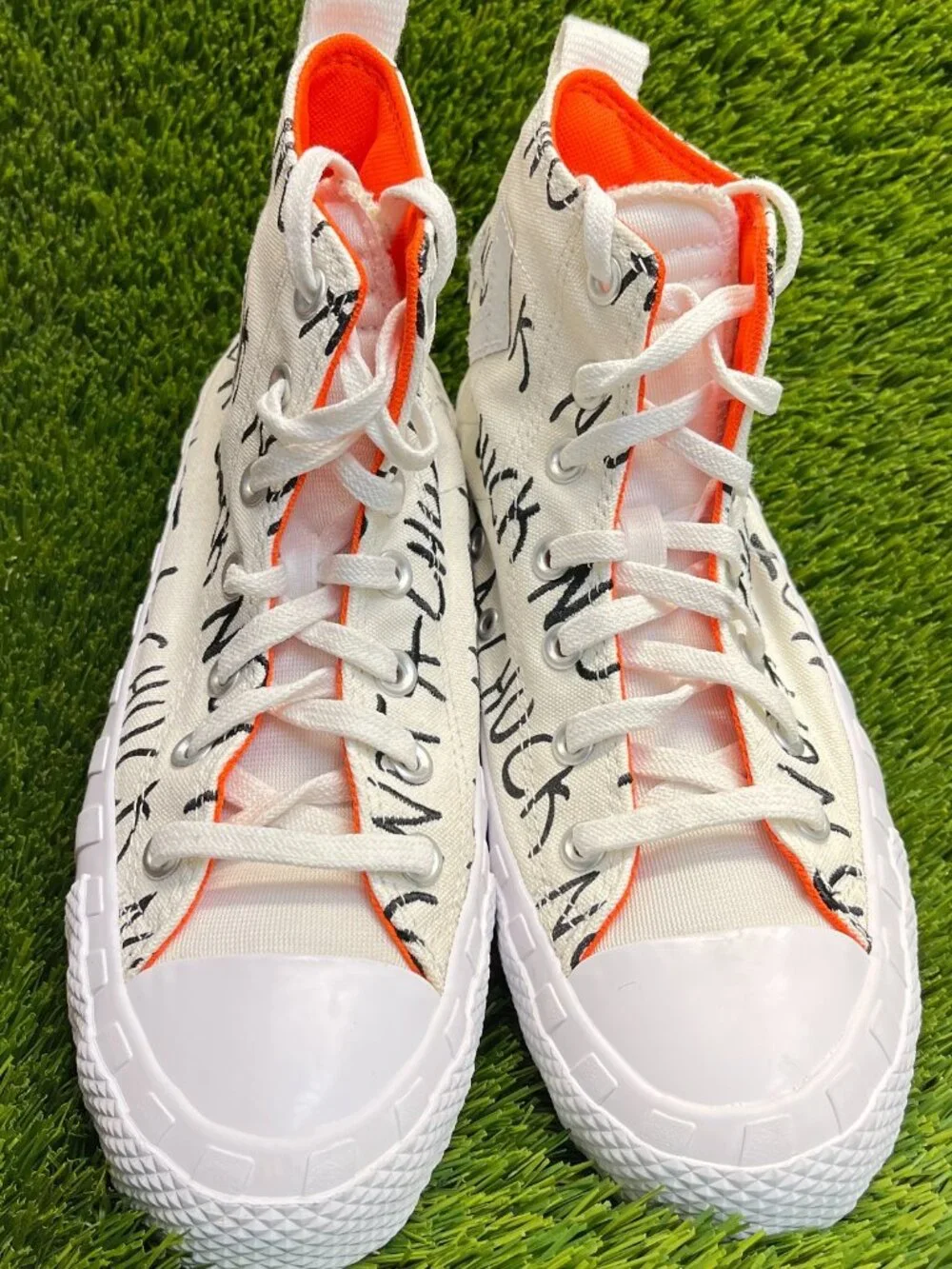 Converse UNT1TL3D Hi Not a Chuck‎ Boys Size 6Y White Athletic Shoes Sneakers
